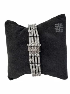 Bracelet de type Rivière à 4 fils en or blanc et brillants