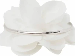 Bracelet demi jonc en or blanc