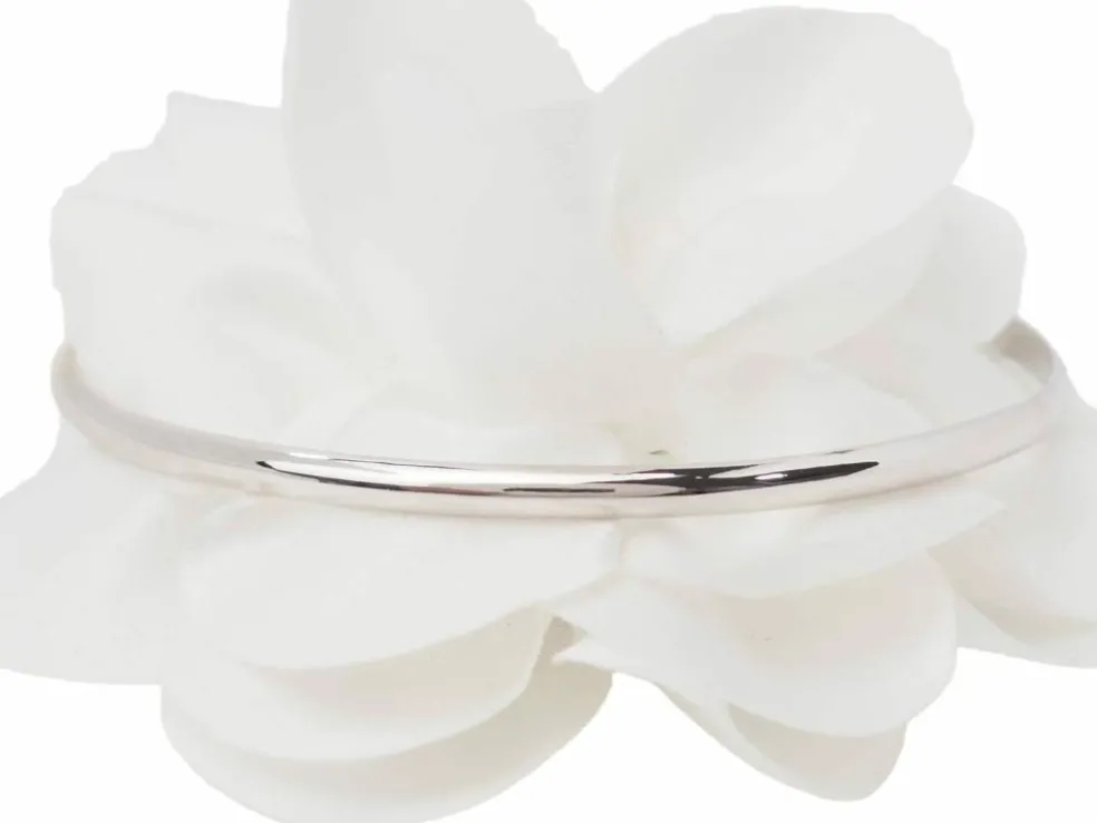 Bracelet demi jonc en or blanc