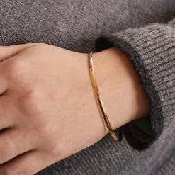 Bracelet Demi-jonc bombé or jaune