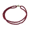 Bracelet deux rangs corail fermoir or