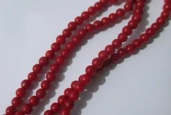 Bracelet deux rangs corail fermoir or