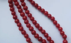Bracelet deux rangs corail fermoir or