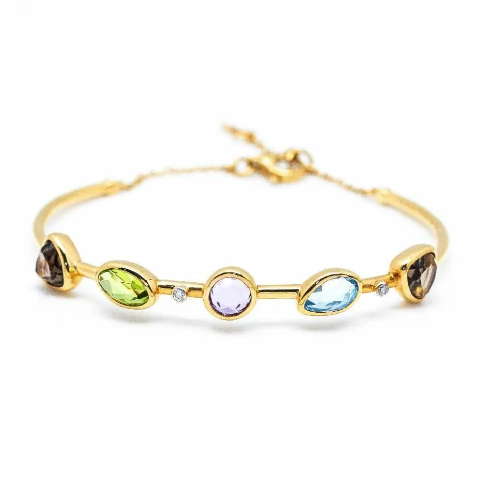Bracelet diamant et pierres précieuses