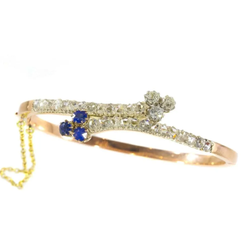 Bracelet diamant et saphir