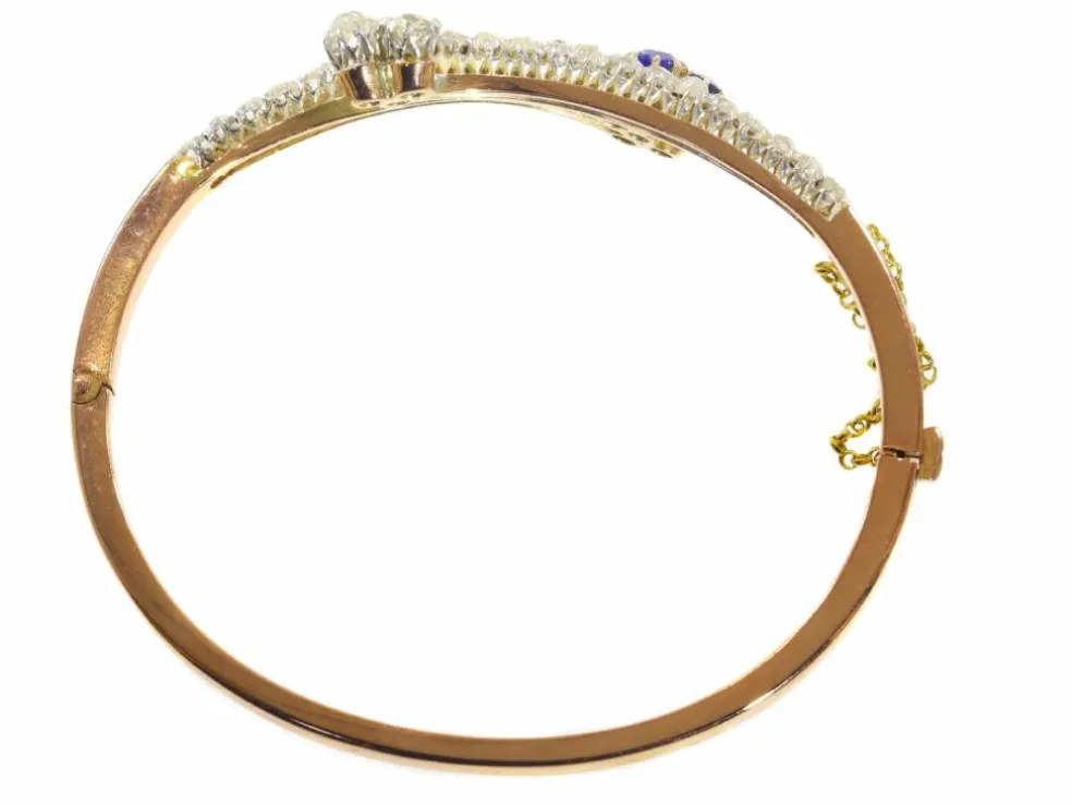 Bracelet diamant et saphir