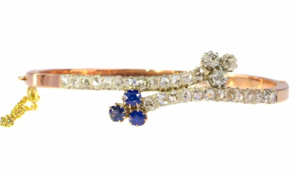 Bracelet diamant et saphir