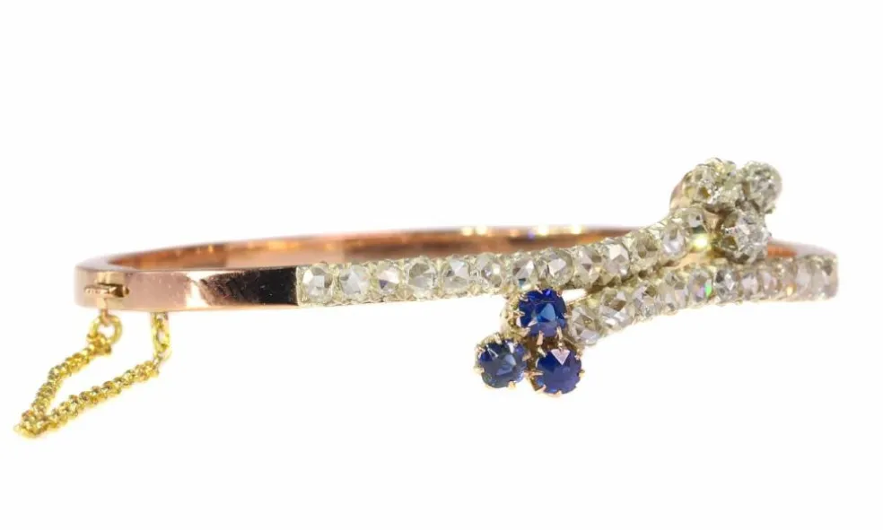 Bracelet diamant et saphir