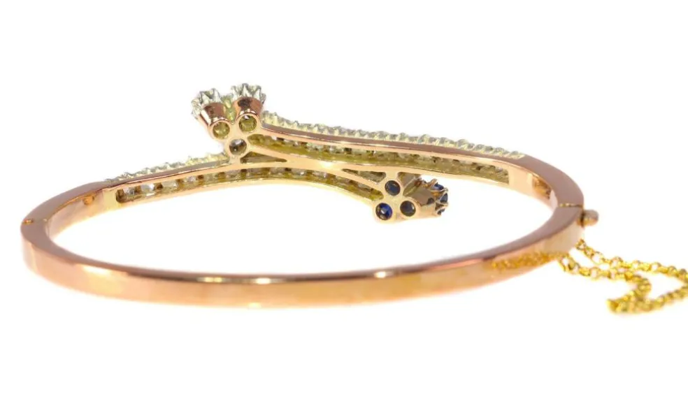 Bracelet diamant et saphir