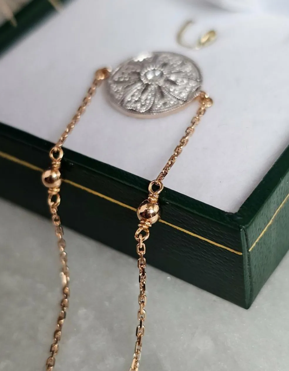 Bracelet Diamant Rose du Marais Or jaune 18 carats
