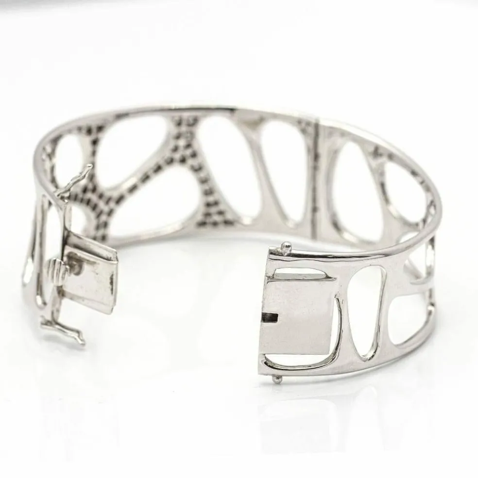 Bracelet Diamants Or blanc .