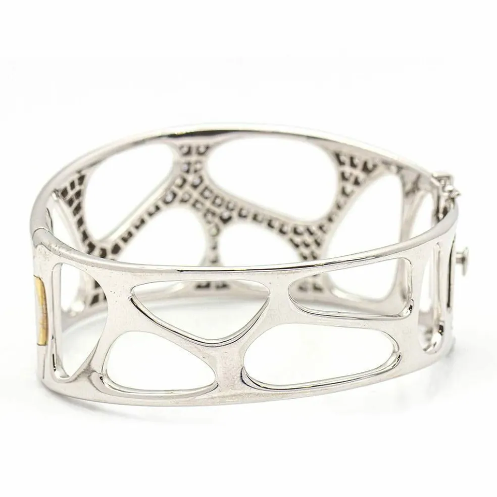 Bracelet Diamants Or blanc .