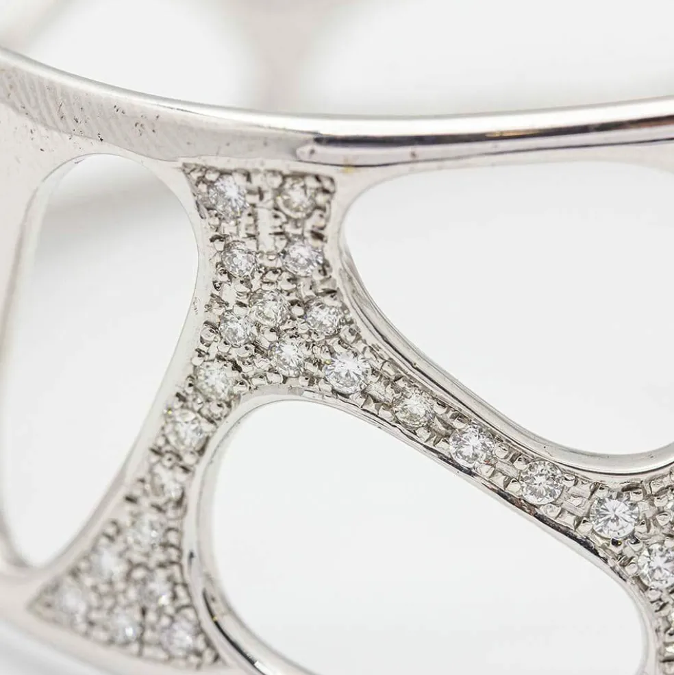 Bracelet Diamants Or blanc .