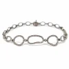 Bracelet diamants or noir