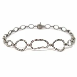 Bracelet diamants or noir