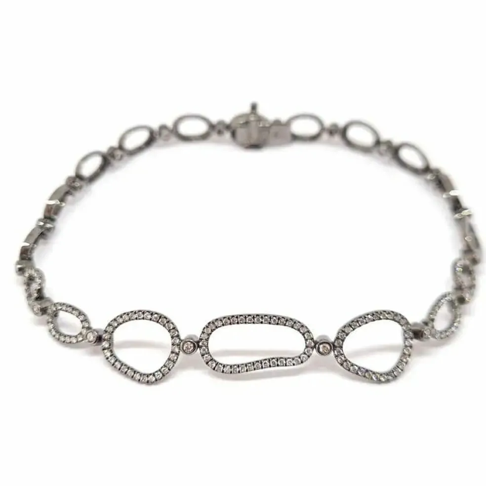 Bracelet diamants or noir