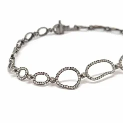 Bracelet diamants or noir