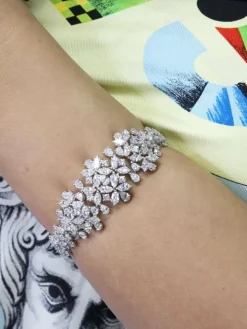 Bracelet diamants poires et marquises