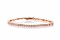 Bracelet diamants roses en or