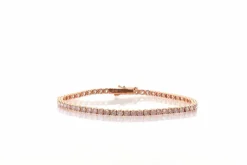 Bracelet diamants roses en or
