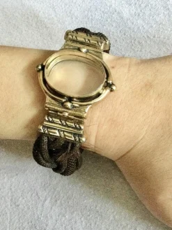 Bracelet En Cheveux Et Vermeil