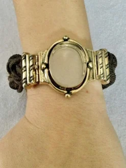 Bracelet En Cheveux Et Vermeil