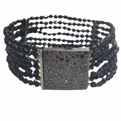 Bracelet en diamant noir et onyx