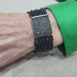 Bracelet en diamant noir et onyx