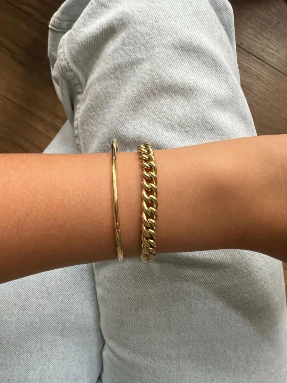 Bracelet en maille dorée