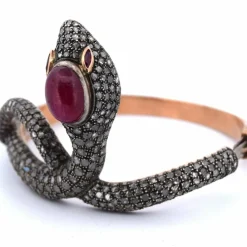 BRACELET EN OR 14 KT ET ARGENT