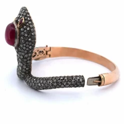 BRACELET EN OR 14 KT ET ARGENT