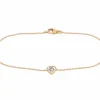 Bracelet en or avec cœur en diamant 0,10 carat