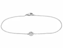 Bracelet en or blanc avec diamant 0,10 carat