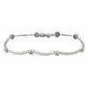 Bracelet en or blanc avec pierres semi-précieuses violettes