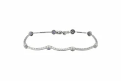 Bracelet en or blanc avec pierres semi-précieuses violettes