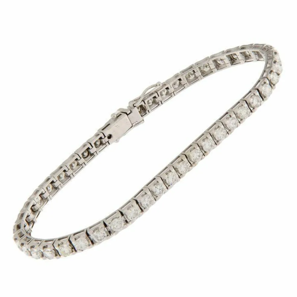 Bracelet en or blanc avec diamants