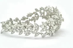 Bracelet en or blanc avec diamants de 6,30 ct