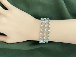 Bracelet en or blanc avec diamants