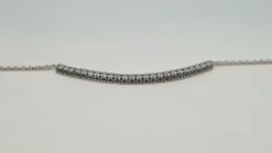 Bracelet en Or blanc, diamants noir