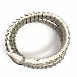 Bracelet en or blanc et argent avec diamants blancs et noirs