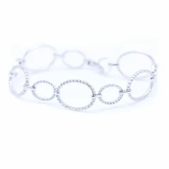 Bracelet en or blanc et diamants