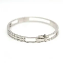 Bracelet en or blanc et diamants