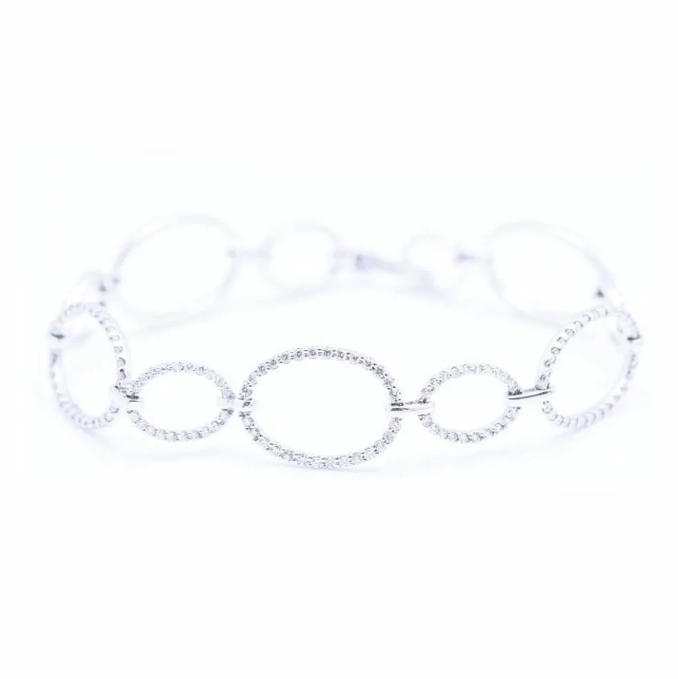 Bracelet en or blanc et diamants