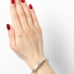 Bracelet en or blanc et diamants
