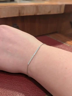 Bracelet en or blanc et diamants