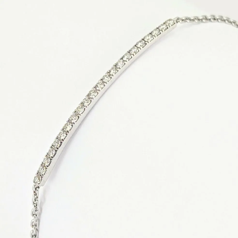 Bracelet en or blanc et diamants
