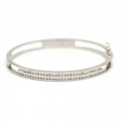 Bracelet en or blanc et diamants