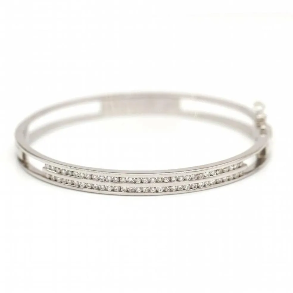 Bracelet en or blanc et diamants