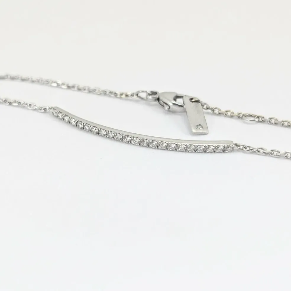 Bracelet en or blanc et diamants