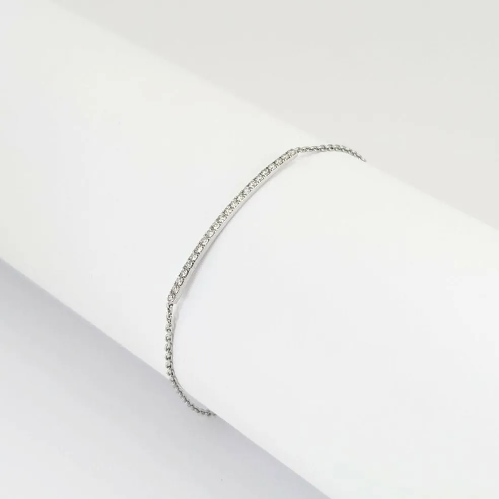 Bracelet en or blanc et diamants